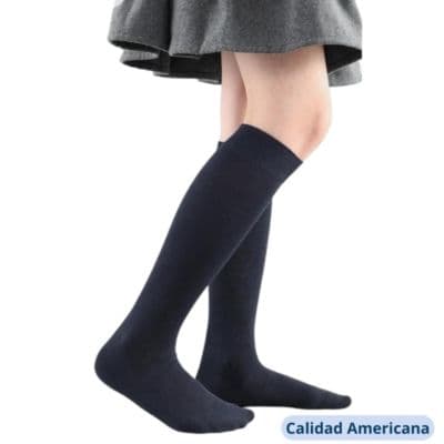 Pack 3 Calcetines Escolar Largo Azul Acrilico Azul Oscuro S