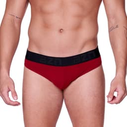 Slip Algodon Lycra Hombre 5412 Burdeos L