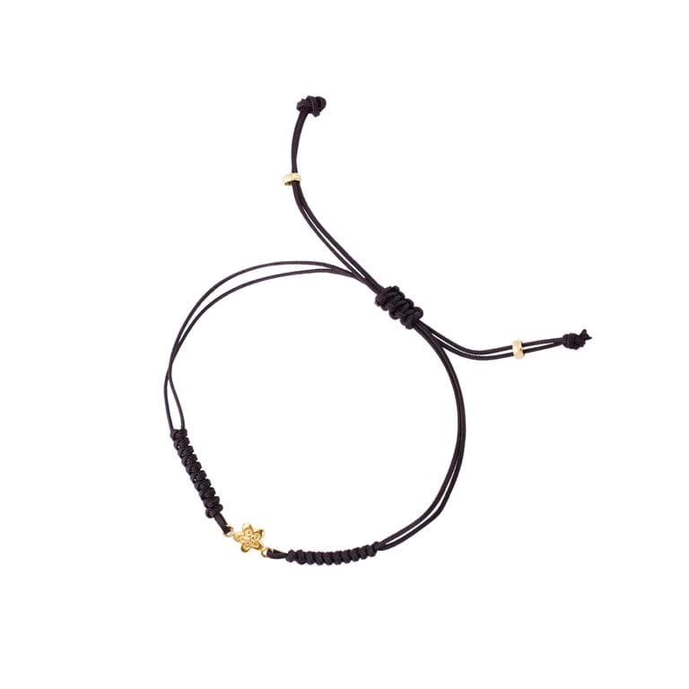 Pulsera de Oro 9kt Flor Ajustable Amarillo 19