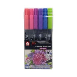 Set Plumones Acuarelables Koi Brush 6 Colores Flores