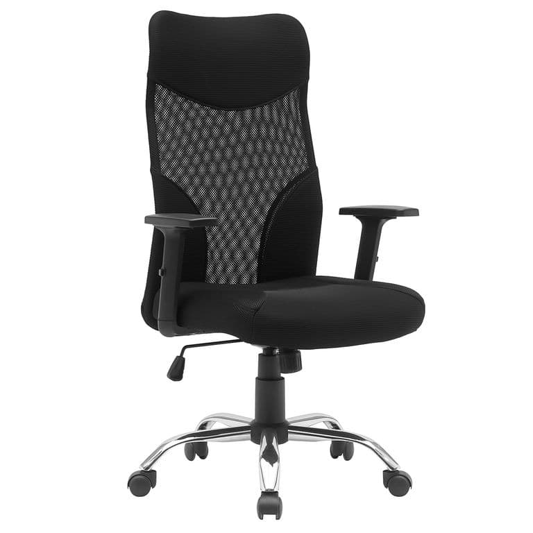 Silla Ejecutiva Ergonomica 121x64x63 cm Apoyabrazo Ajustable Negro