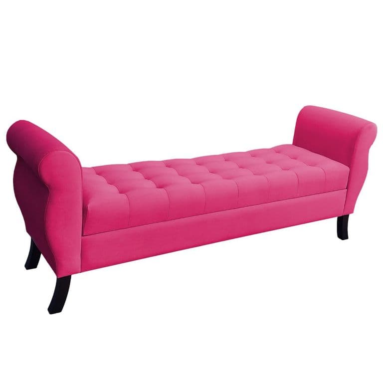Banqueta Baul Diva Color Fucsia Tamano Super King 180x45x70cm