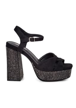 Sandalia Liya Negro brillante Negro 38