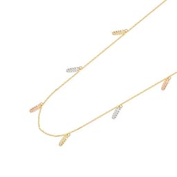 Collares de Oro 18kt Modelo Plumas Colgantes Amarillo 50