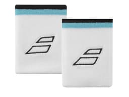 Munequera Jumbo Terry Blanco Azul X2 Tenis Padel