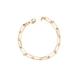 Pulsera de Oro 9kt Eslabones Largos Amarillo 18