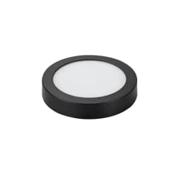 Panel Redondo LED Sobrepuesto Negro 6W Luz Fria