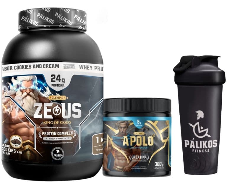 Proteina Zeus Complex 1kg Creatina apolo 300g Shaker Cookies