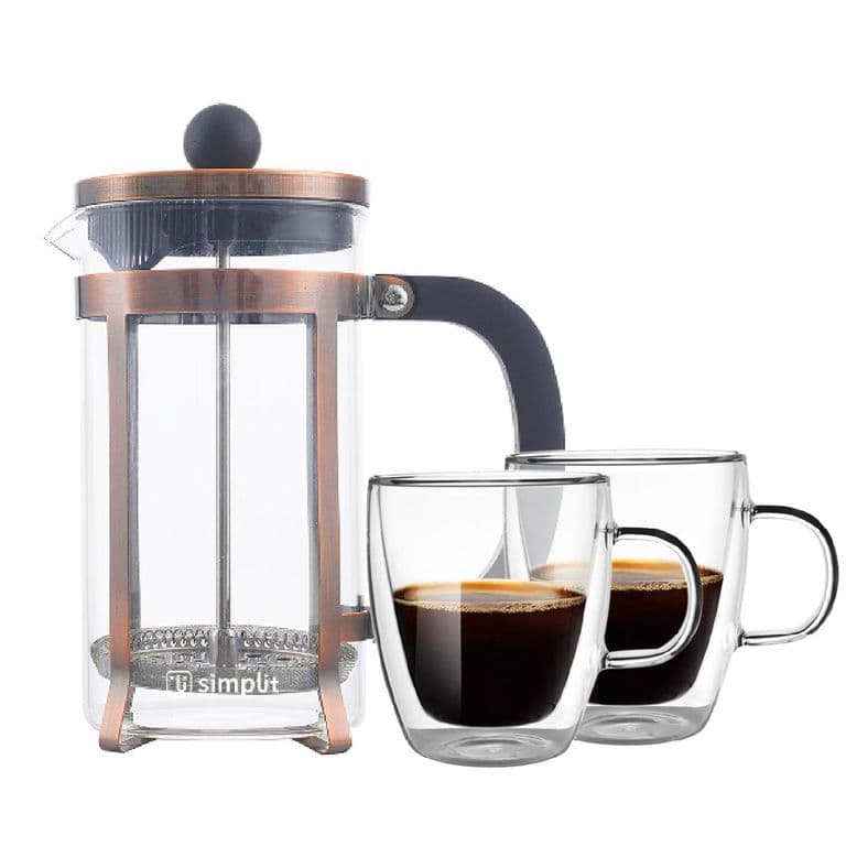 Pack Cafetera Francesa 600 ml + Set 2 Tazas 350 ml