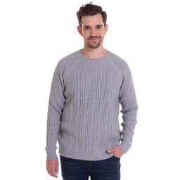Sweater Cuello Redondo Textura Melange medio TRUVAL. Gris L