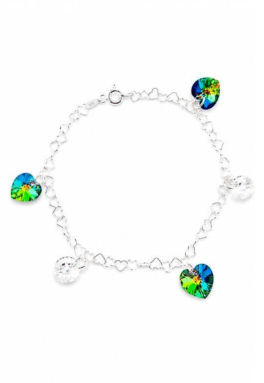 Pulsera Romance Plata 925 creado con cristales de Swarovski Vitral Medium Plateado TALLA UNICA
