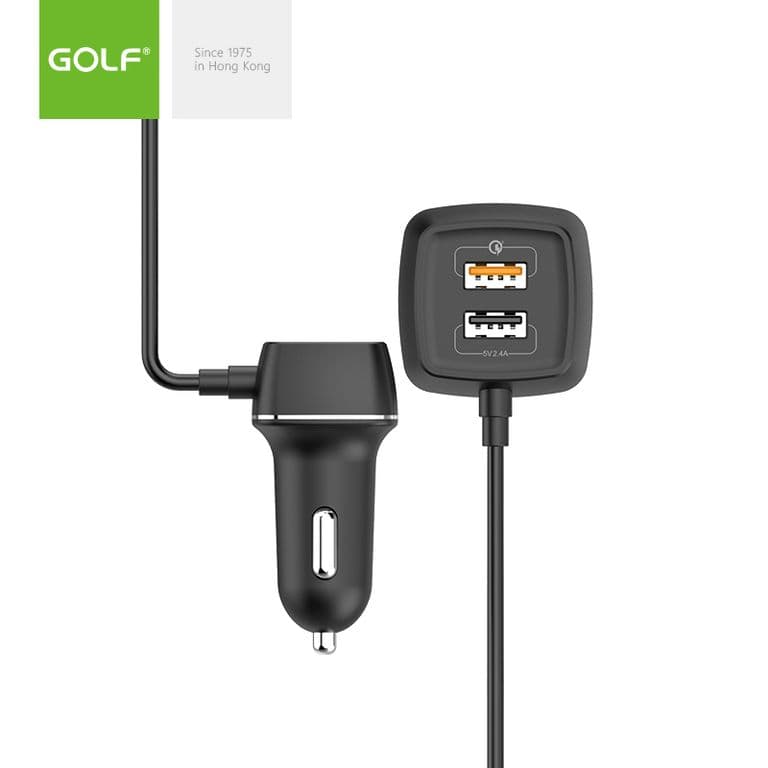 CARGADOR AUTOMOVIL 4USB 60W MAX CONEXIAN FRONTAL + EXTENSION TRASERA