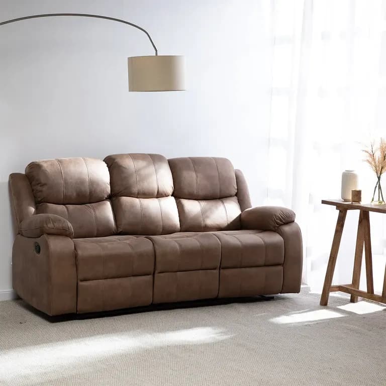 SOFA RECLINABLE 3 CUERPOS ISABEL BEIGE Beige
