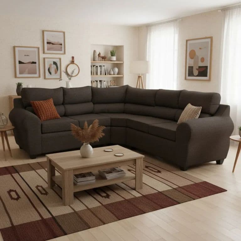 Sofa Seccional Dubai Chocolate 5 Cuerpos Chocolate