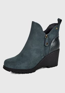 Botin Cuero Graciela Verde Verde 35