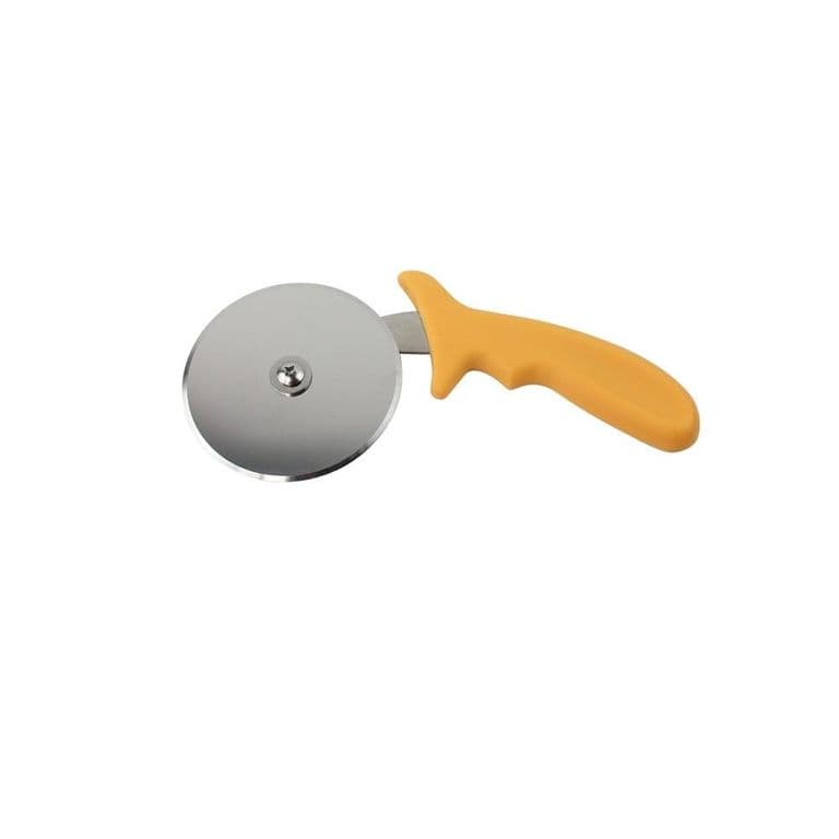 CORTADOR DE PIZZA 10 CM MANGO AMARILLO IMAHE