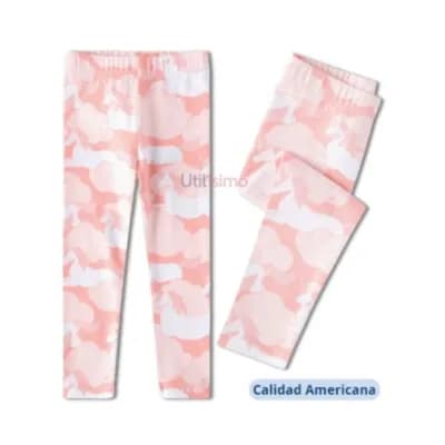 Calzas Nina Unicornio Nubes Rosa 100% Algodon Blanco 5