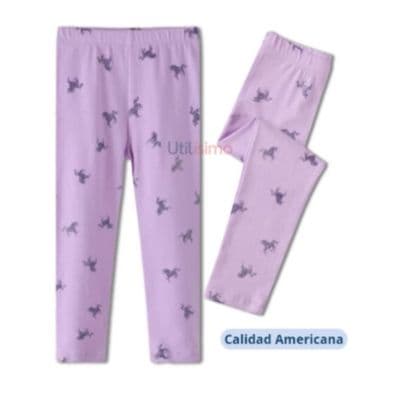 Calzas Nina Caballos Morado 100% Algodon Morado 2