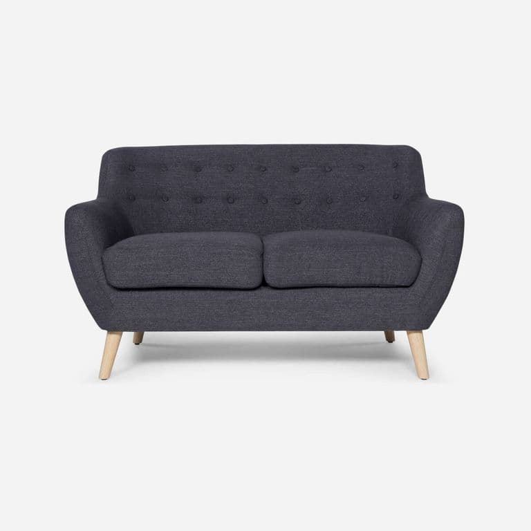 Sofa Rafaella Tela Charcoal 2 Cuerpos ...