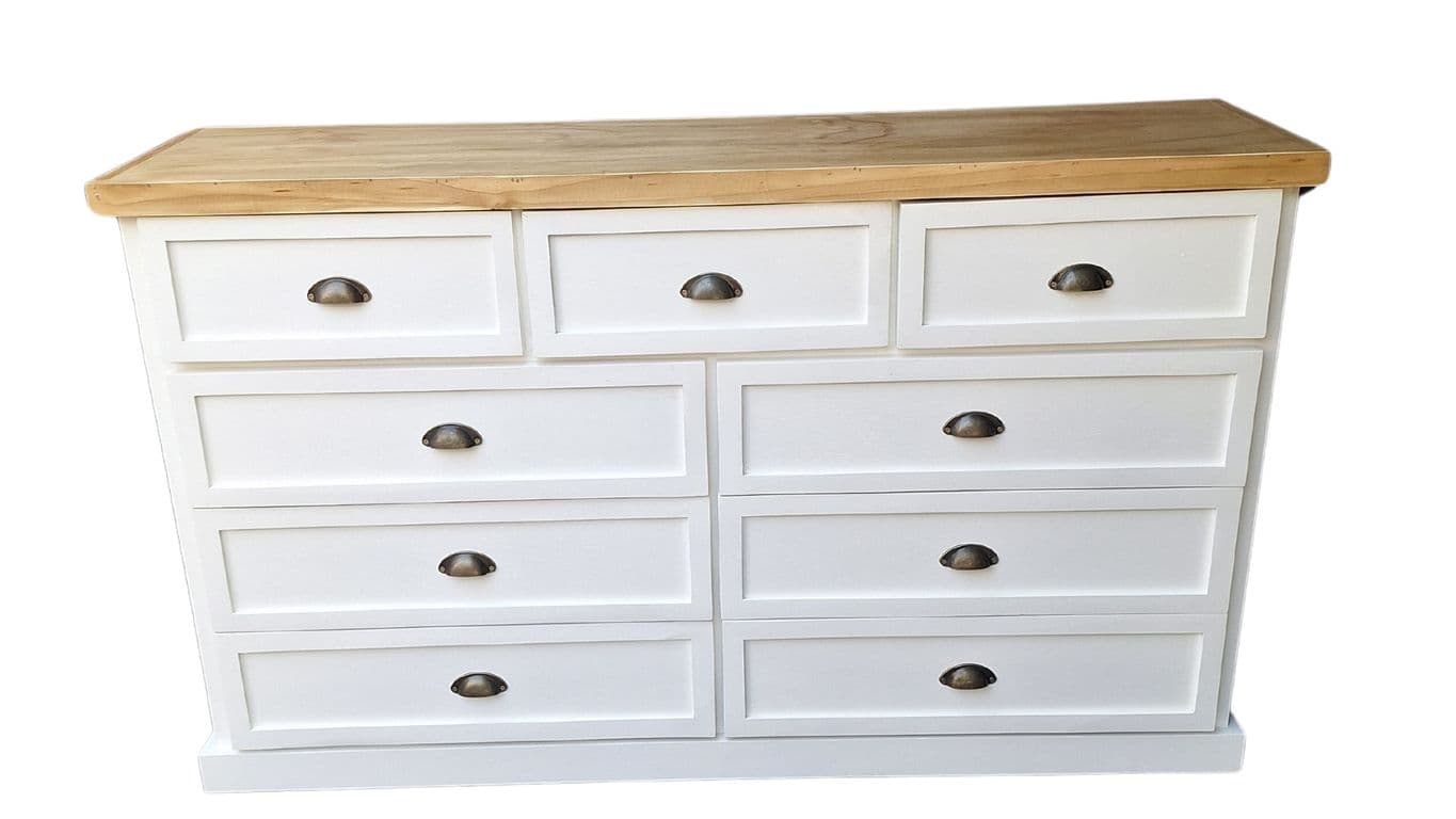 Comoda Rustica Bicolor Terracina 150 Blanca