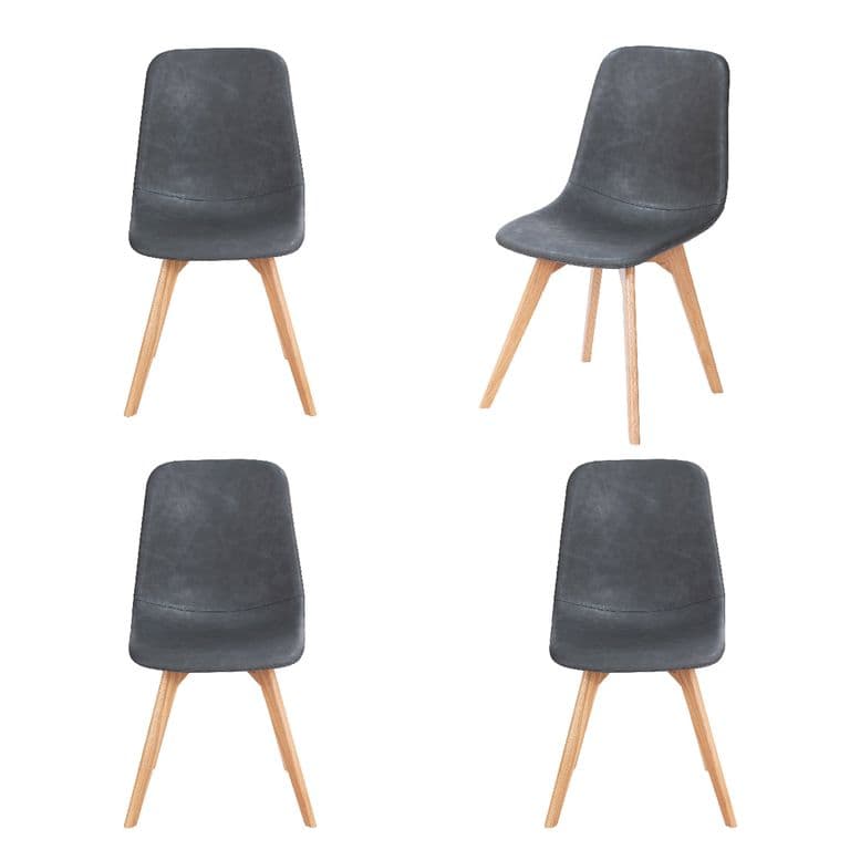 Pack 4 sillas Milan color gris oscuro