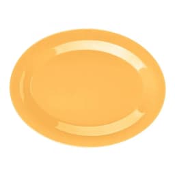 PLATO OVALADO MELAMINA AMARILLO 25 x 18 cm