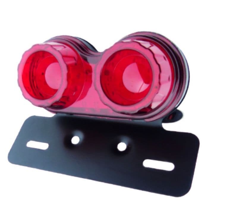 LUZ DE FRENO Y GIRO PARA MOTO CON SOPORTE REDONDO 12 VOLT