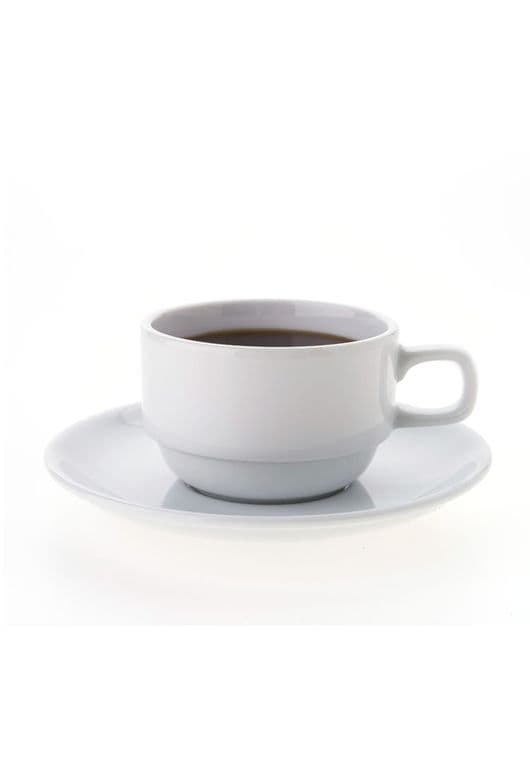 Set De 6 Taza Te 200 Cc Con Platillo Apilable Linea Tower