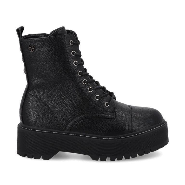 Botin Plataforma Negro Mujer 45762 Negro 36