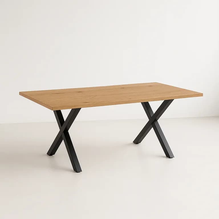 Mesa industrial Color Madera y Metal Cross 180x90
