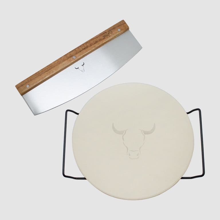 Set Pizza Piedra y Cortador XL