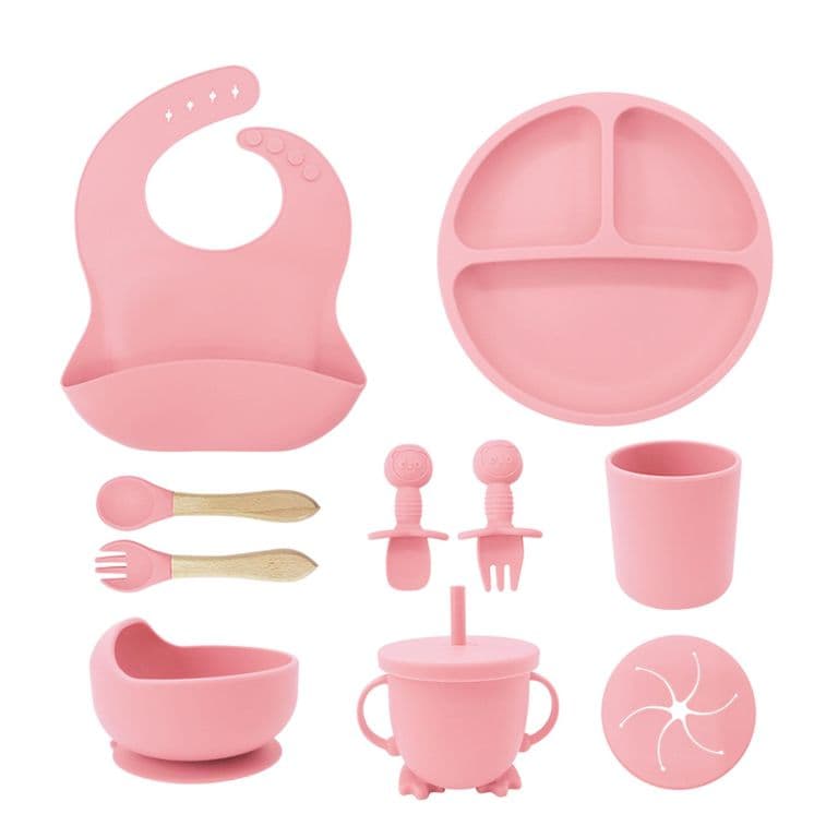 Juego de Cubiertos Antideslizantes Para Bebes 10pz Libre BPA