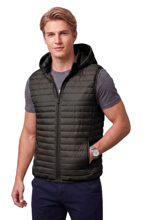 Parka Sin Mangas Hombre Chaqueta Premium Excelente Calidad H72 Negro L