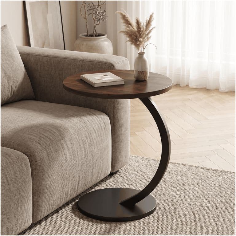 Mesa De Centro Lateral Living Vanguardia Madera Nactural