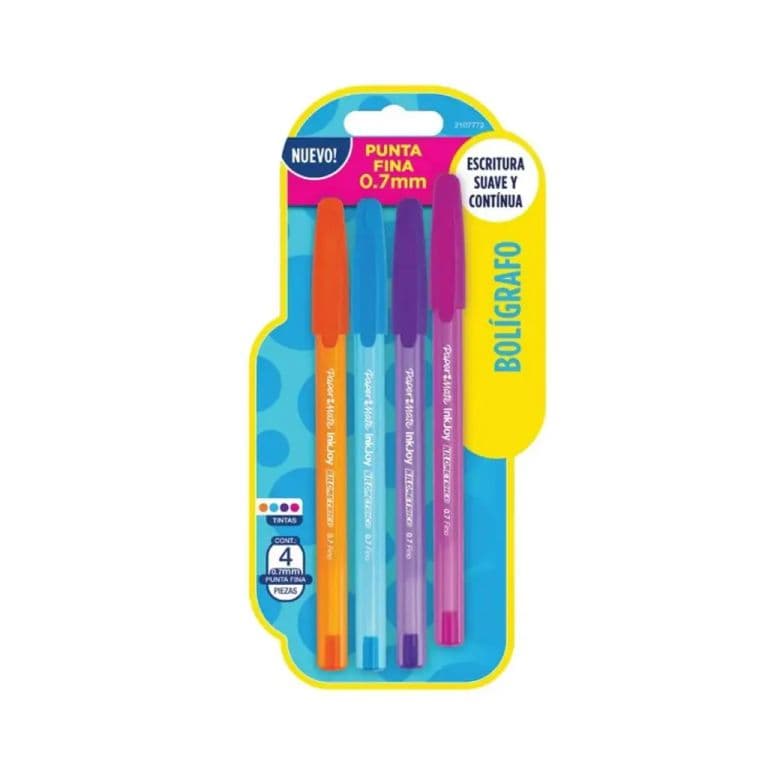 Set 4 Boligrafos Inkjoy P. Fina 0.7mm