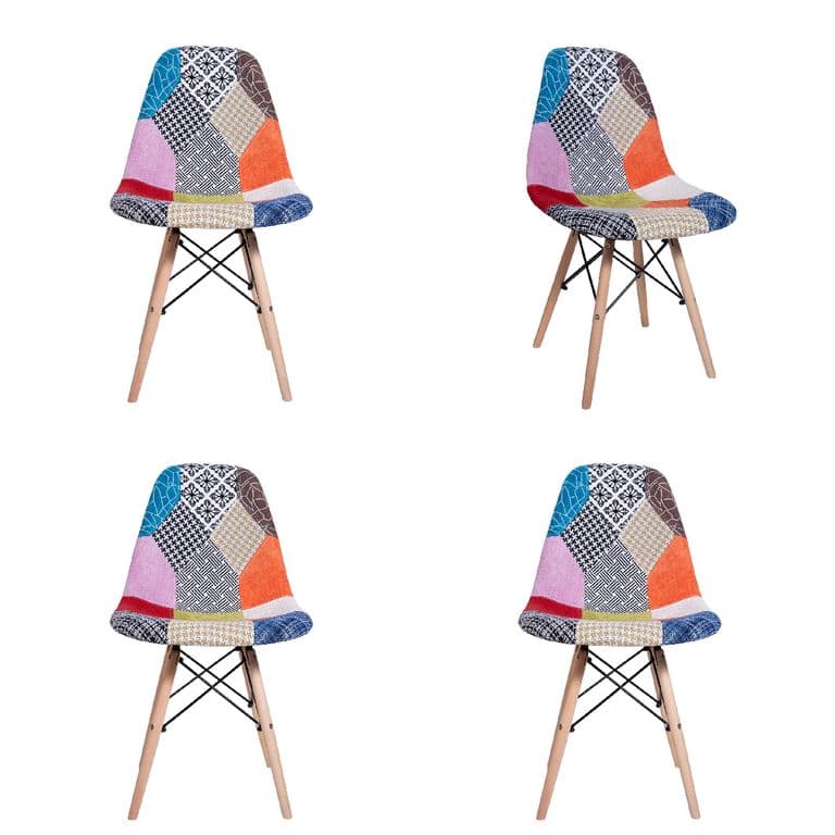 Pack x 4 Silla Eames Patchwork