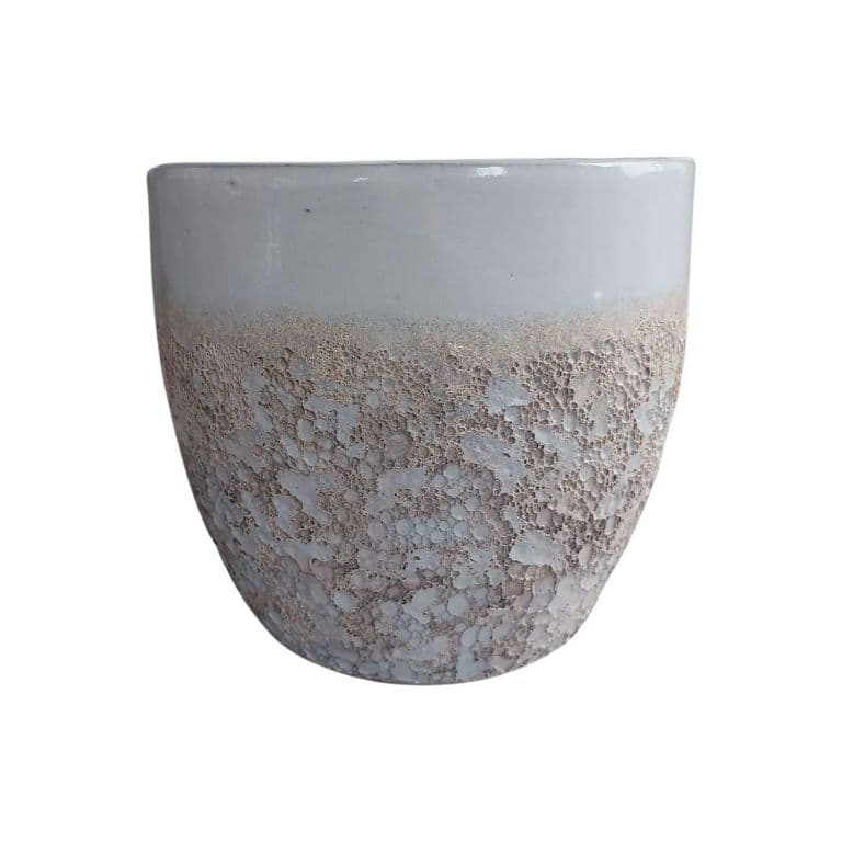 Maceta Seaside 28cm Ovalada Blanco Tropea
