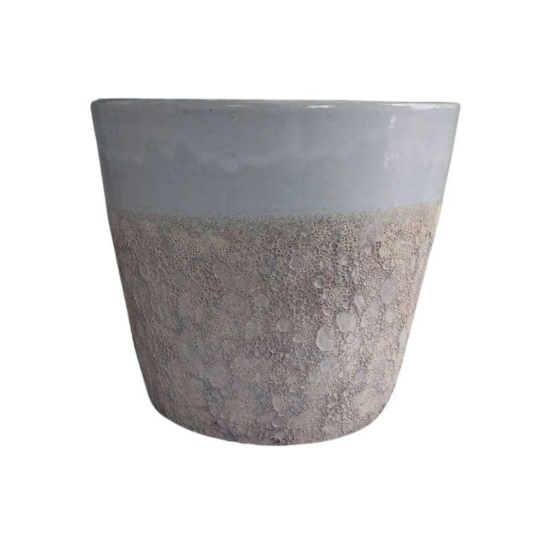 Maceta Seaside 28cm Conica Blanco Tropea