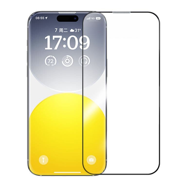 Lamina Protectora de Vidrio Templado HD compatible con iPhone 15 Plus