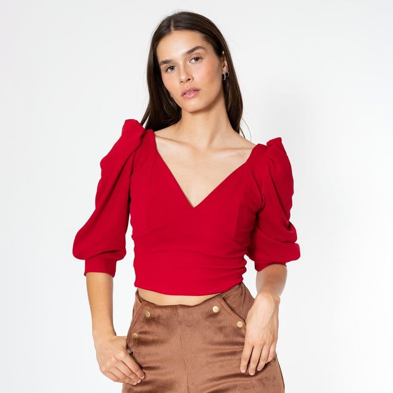 Polera Margaret Rojo Rojo S