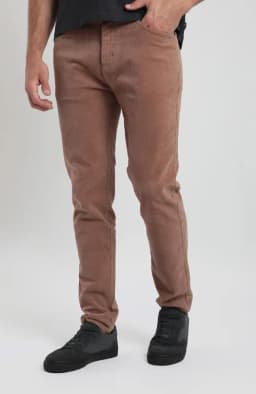 Pantalon hombre Cotele cafe - Algodon organico Cafe 30
