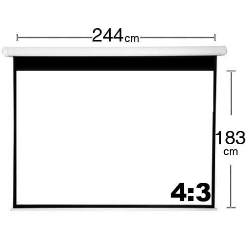 TELON MURAL 244X183 CM BORDE NEGRO MECANISMO RETRACTIL