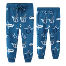 Pantalon Buzo Nino 100% Algodon Helicopteros Azul 7
