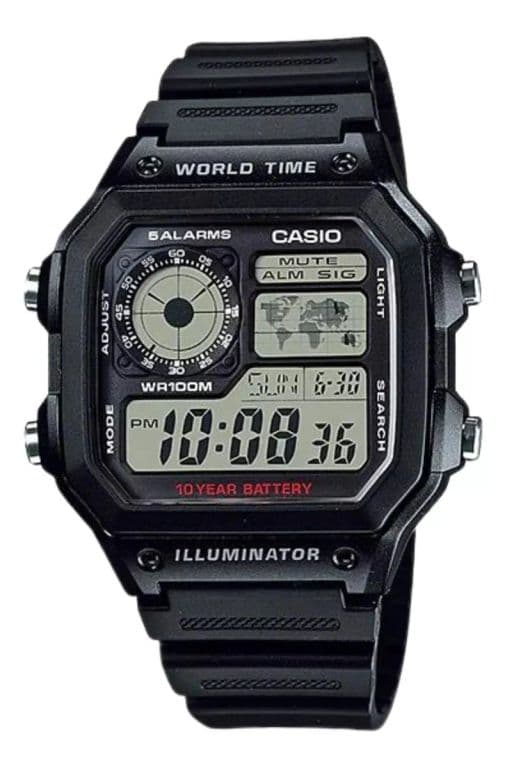 Reloj De Pulsera Ae-1200wh-1bv Negro TALLA UNICA