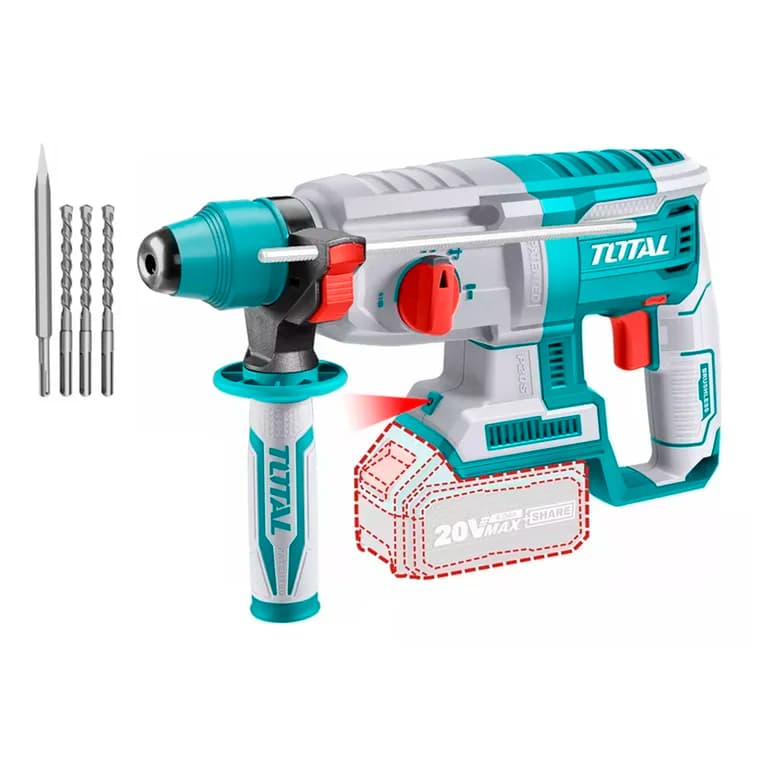 Rotomartillo Inalambrico 20v Sds Plus Total Trhli20228