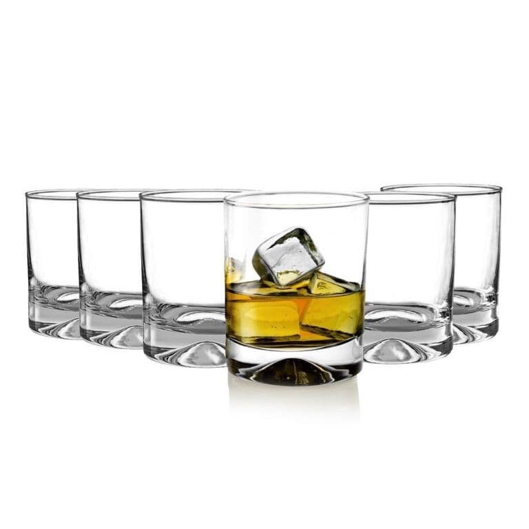 Set 6 Vasos Bajos Modelo Manhatan de 340mL Agua Tragos Jugo