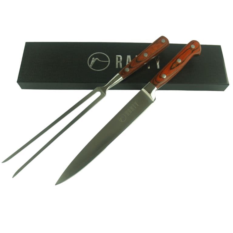 KIT PARRILLERO CUCHILLO Y TENEDOR TRINCHADOR