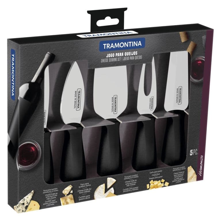 Juego Para Quesos Acero Inoxidable Harmoniza 5 Piezas