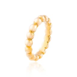 Anillo de Plata Esterlina 925 Pelotitas Doradas Amarillo 16