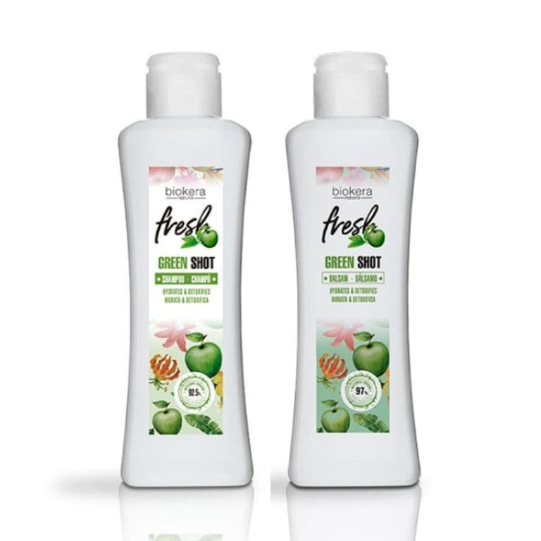 Shampoo y acondicionador green shot hidratacion detox